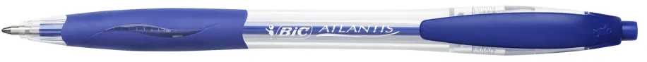 BIC Atlantis Classic, segtukas, susukamas ištraukiamas rutulinis rašiklis, mėlynas, 12 vnt., vidutinio dydžio