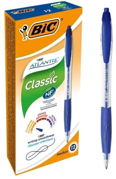 Bic Tušinukas Atlantis Classic 1.0 mm, mėlynas, pakuotėje 12 vnt. 136700