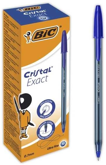 BIC Cristal Exact tušinukai pakuotėje (20 vnt.)