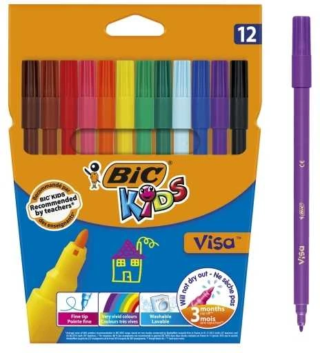Bic Flomasteriai Kids Visa 12 spalvų rinkinys 002758