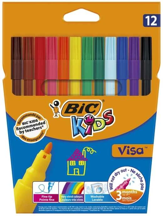 Bic Flomasteriai Kids Visa 12 spalvų rinkinys 002758