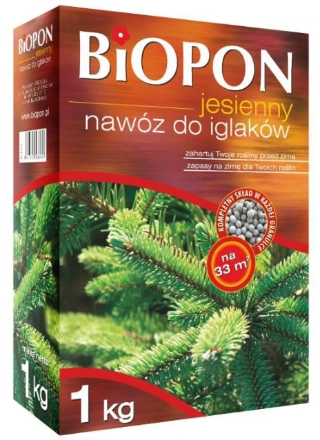 Rudeninės trąšos spygliuočiams 1kg Biopon