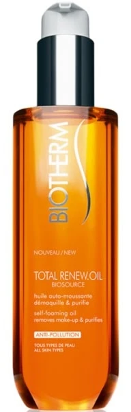 Biotherm Biosource Total Renew Oil Self Foaming valomasis veido aliejus, 200 ml