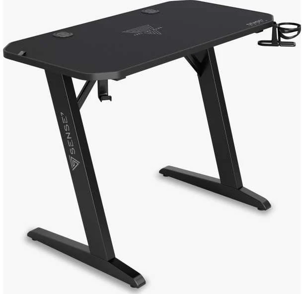 SENSE7 Nomad klasikinis rašomasis stalas Juodas 100 cm x 50 cm 100x50 cm