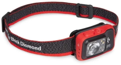 Black Diamond Juodas Diamond Juodas Diamond Spot 400 Juodas, Raudona Headband prožektorius LED
