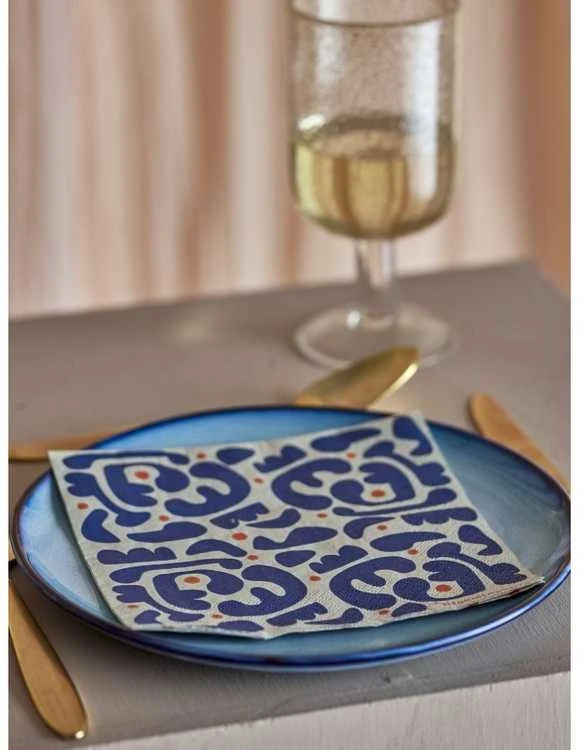 Bloomingville „Eviaya“ servetėlės, mėlynos, FSC® mišinys, popierius
