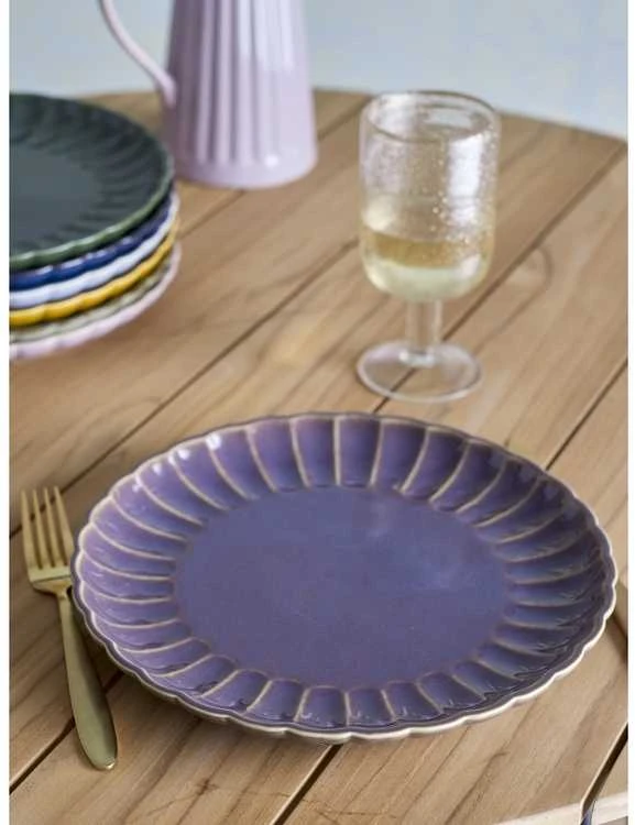 Bloomingville Lotyniška lėkštė, violetinė, akmens masės