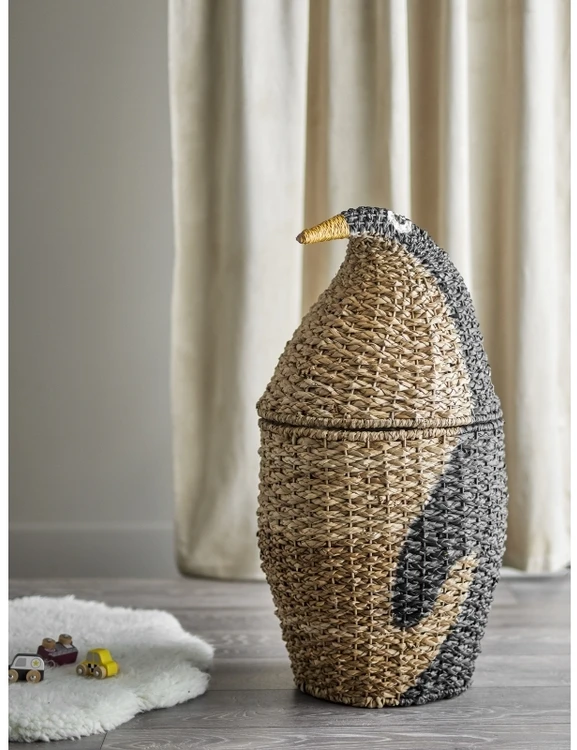 BLOOMINGVILLE MINI Tazia krepšelis su dangčiu, juodas, Bankuan Grass
