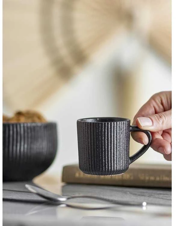 BLOOMINGVILLE Neri Espresso puodelis, juodas, akmens masės