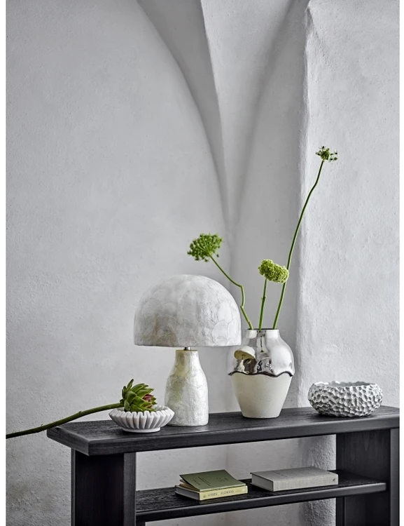 Bloomingville BLOOMINGVILLE Silvio Vase Srebro Ceramika