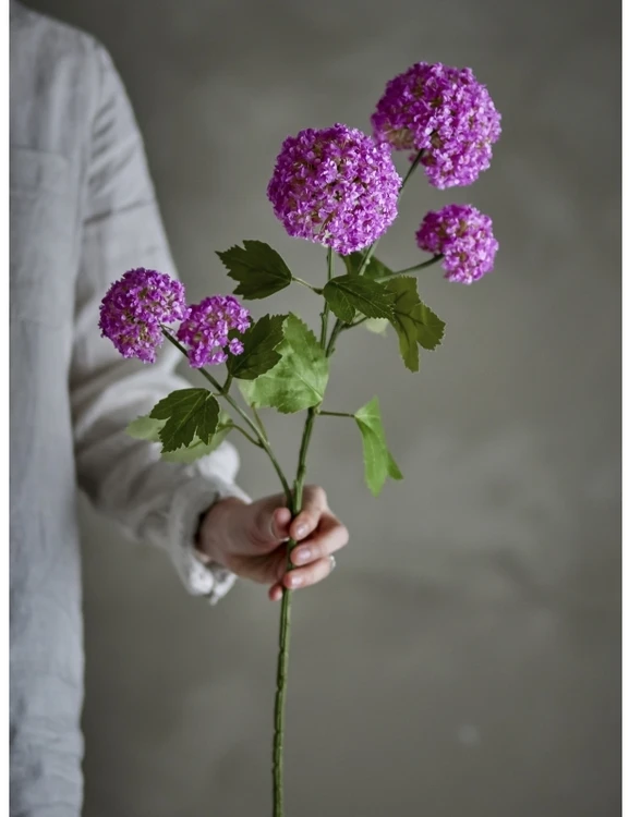 BLOOMINGVILLE sniego gniūžtės stiebas, violetinė, dirbtinės gėlės