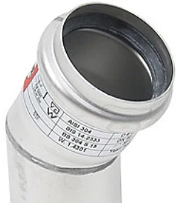 BLÜCHER nerūdijančio plieno 50 mm 30 laipsnių lenkimo jungtis