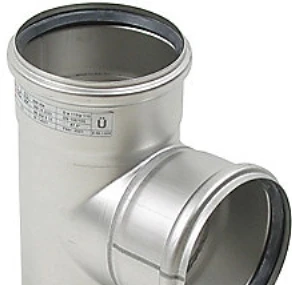 BLÜCHER nerūdijančio plieno vamzdis, 110-110 mm, 87,5 laipsnių