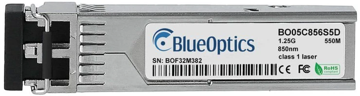 Šakotuvas Modulis SFP BlueOptics J4858DCM moduł przekaźników sieciowych Swiatłowód 1250 Mbit/s SFP 850 nm (J4858DCM-BO)