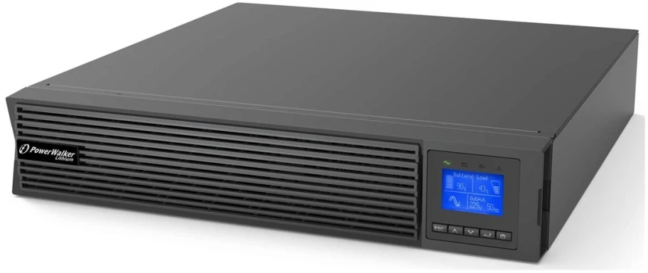 Bluewalker UPS Rack PowerWalker VFI 1500 LICR IOT PF1 Online 1500VA 8x IEC C13 USB-B RS-232 LCD 2U