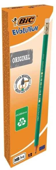 Bic Pieštukai su trintuku Evolution Original, pakuotėje 12 vnt. 083924