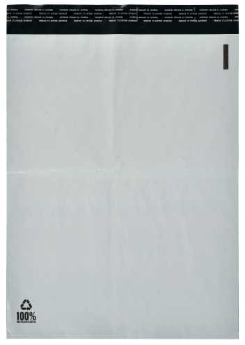 BNTOFFICE Siuntimo maišeliai 400 x 600 mm balti, PE, 100 % perdirbto plastiko - (100 vnt.)