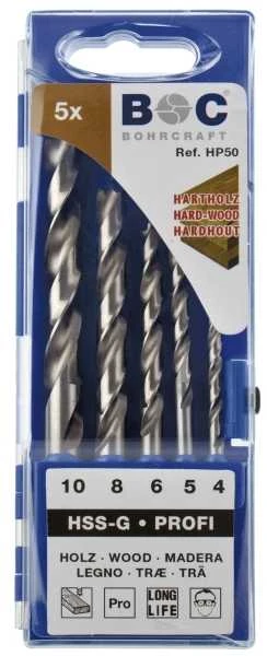 Grąžtas Grąžtų medžiui rinkinys Bohrcraft H 50 Ø 4/5 /6 /8 -/10 (5 vnt.)