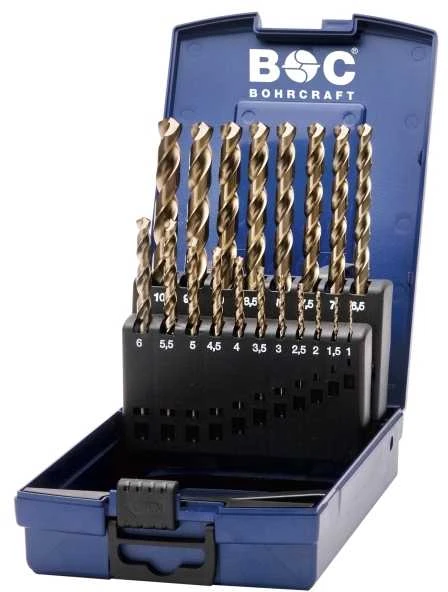 Grąžtas Grąžtų rinkinys BOHRCRAFT KE10 HSS-E ABS-Box /1-10x0,5/19-vnt.