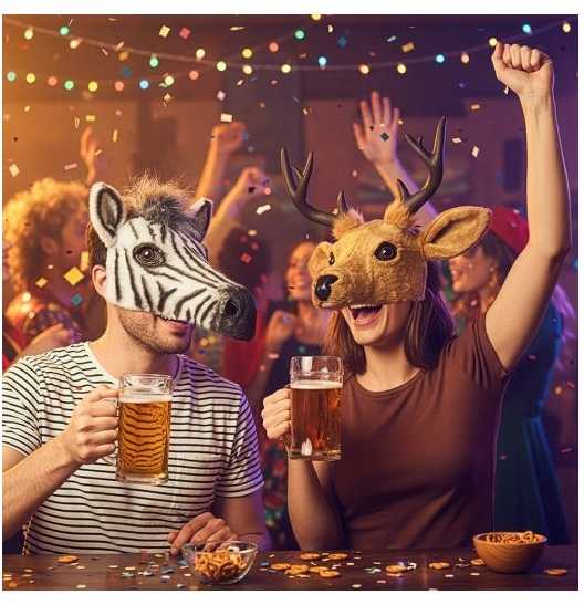 Boland Party Partners B.V. Zebro kaukė suaugusiajam