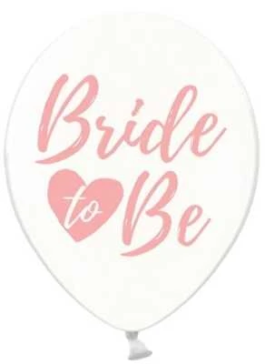 Boland Traciks Balionai gumos spalvos "Bride to Be" 30cm 6 vnt