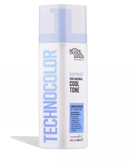 Bondi Sands Technocolour 1 Hour Express Sapphire Self Tanning Foam savaiminio įdegio putos, 200 ml
