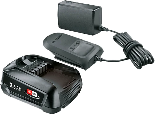 Bosch 1 600 A02 625, akumuliatoriaus ir kroviklio rinkinys, 2.5 Ah, 18 V, Bosch, Juodas, 2 A