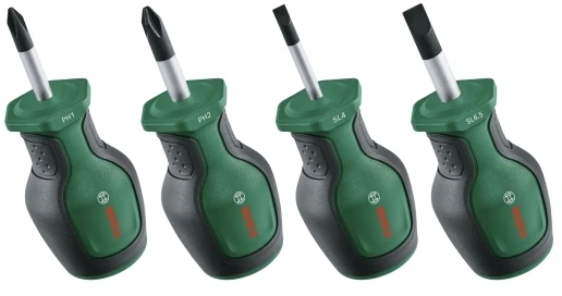 Bosch kompaktiškas atsuktuvų rinkinys, 4vnt.