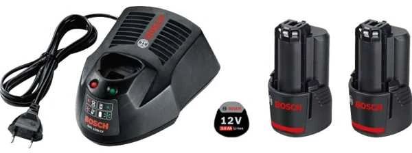 Bosch akumuliatorių ir kroviklio rinkinys GBA 2x3.0Ah 12V, GAL 12V-40