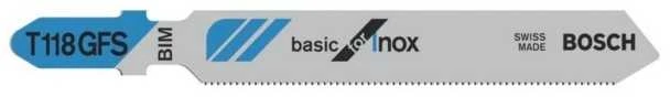 Bosch 5 siaurapj. pjūkleliai T 118 GFS Basic for Inox