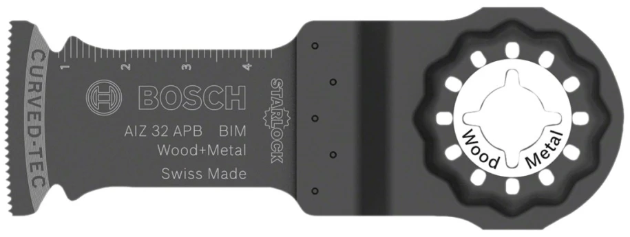 Bosch BIM tiesūs siaurapjūklio ašmenys AIZ 32 APB Wood and Metal 50 x 32 mm 5 vnt.