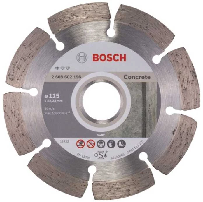 Bosch Diamond pjovimo diskas Standartinis betonui 125x22x1,6mm (2608602197) | Bosch