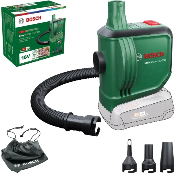 Bosch EasyInflate 18V-500 akumuliatorinis siurblys 0,03 bar 530 l/min, Solo – SOLO