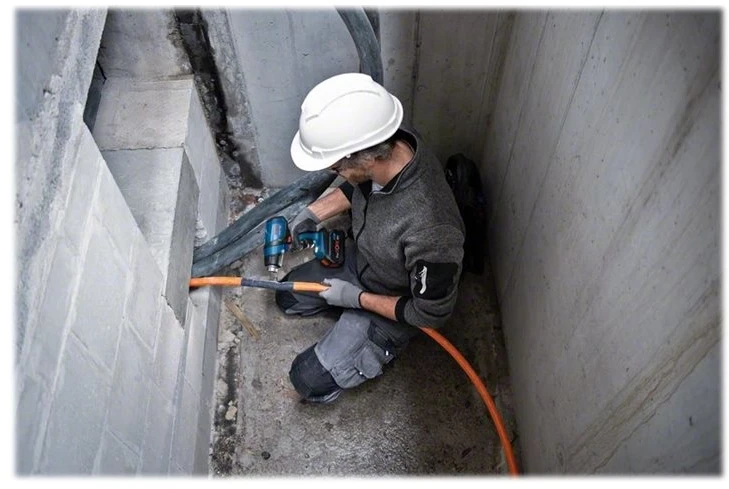 Bosch GHG 18V-50, Karšto oro pistoletas, Juoda, Mėlyna, 175 l/min, 500 °C, 300 °C, 6 s