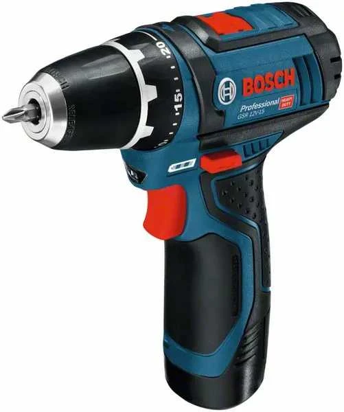 Bosch GSR 12V-15 suktuvas su greito užveržimo griebtuvu