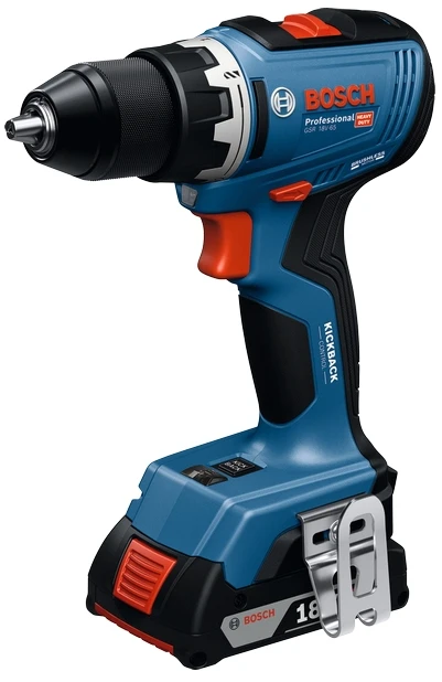 Akumuliatorinis gręžtuvas-suktuvas Bosch GSR 18V-65, be akumuliatoriaus ir kroviklio