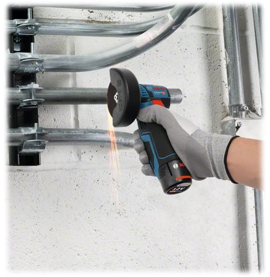 Bosch Professional kampinis šlifuoklis GWS 12V-76 (be baterijos ir įkroviklio; kartoninėje dėžėje)