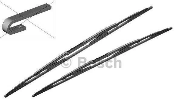 Valytuvų komplektas Bosch Twin 909, 550/550 mm