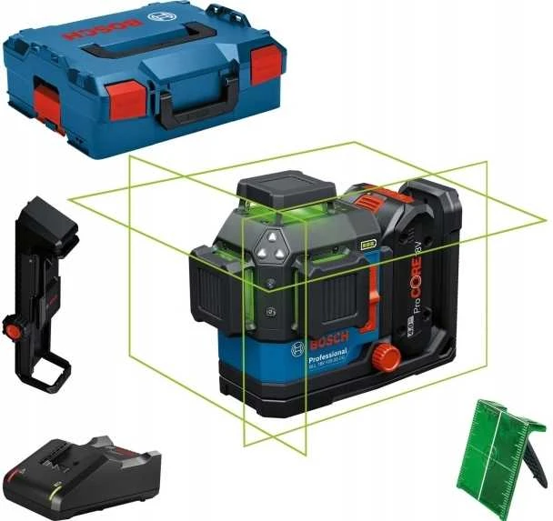 Bosch GLL 18V-120-33 CG, 35 m, 0,3 mm/m, 4°, 120 m, 3 s, horizontaliai/vertikaliai