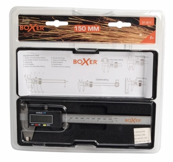 Boxer Skaitmeninis slankmatis 150 mm. Nerūdijančio plieno.