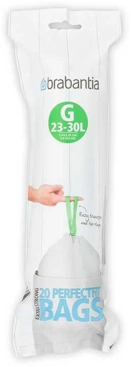 Brabantia PerfectFit Bin Liner Type G 25-30 L, 20 Maišeliai