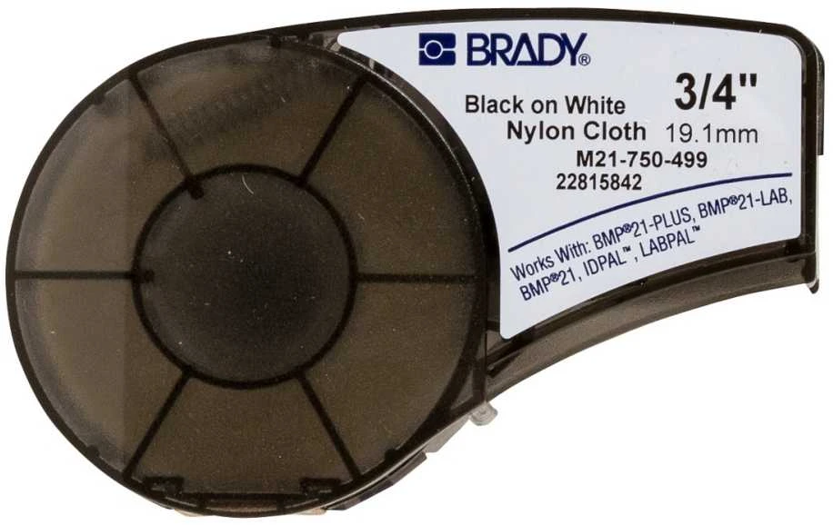 Brady Juoda balta 4,87m x 19,05mm