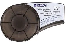 Brady 139748, Juoda, Balta, Lipni spausdintuvo etiketė, Poliesteris, Terminis perkėlimas, Nuolatinis, Blizgus