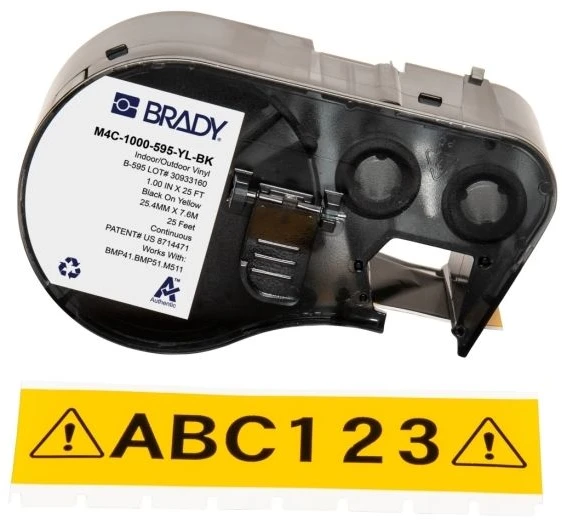 Brady Brady BMP41/BMP51/BMP53/M511 Label (M4C-1000-595-YL-BK)