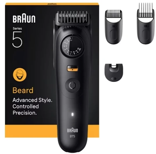 Barzdaskutė „Braun“ barzdos kirptuvas | 5 serija BT5520 | Belaidis | Ilgio pakopų skaičius 40 | Juodas