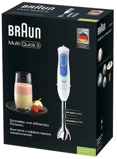 Braun MQ 3000 WH Smoothie+ 0,6 L Panardinamas maišytuvas Mėlyna, Balta 700 W