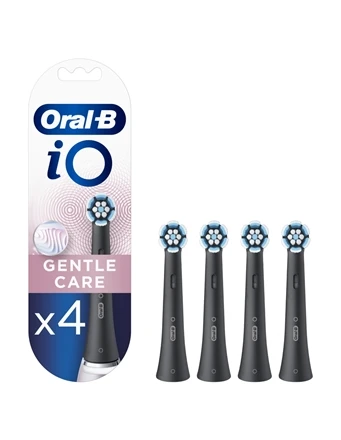 Braun SB-4 Oral-B iO Gentle Care Juodas keičiamos dantų šepetėlio galvutės 4 vnt.