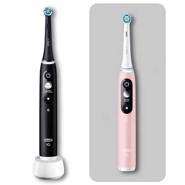 Braun iOM6d.2J6 Oral-B iO6 Duo Pack Elektrinis Dantų Šepetėlis Juodas + Rožinė Sand Extra Handle