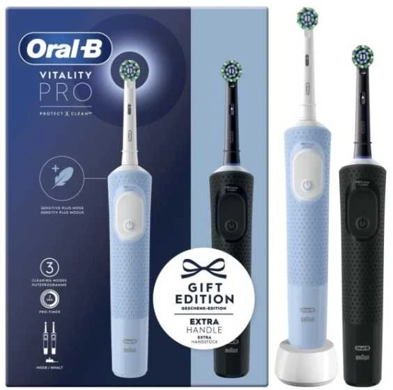 Oral-B Vitality Pro D103 Duo juoda/mėlynas