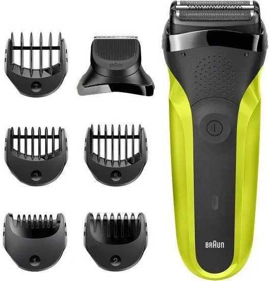 Barzdaskutė Braun | Shaver | Series 3 Shave&Style 300BT | Operating time (max) 30 min | NiMH | Juodas/Žalias